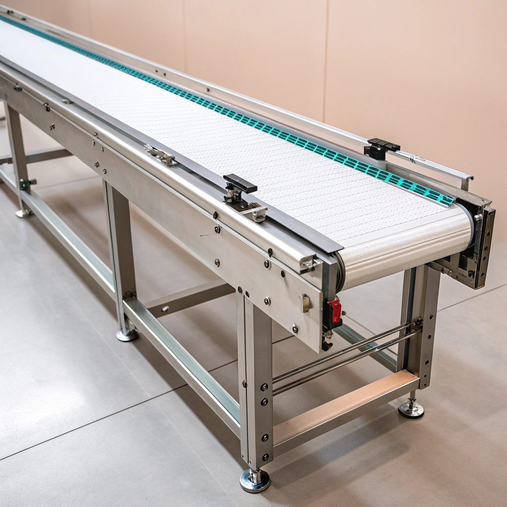 Modular conveyor system moving products through assembly