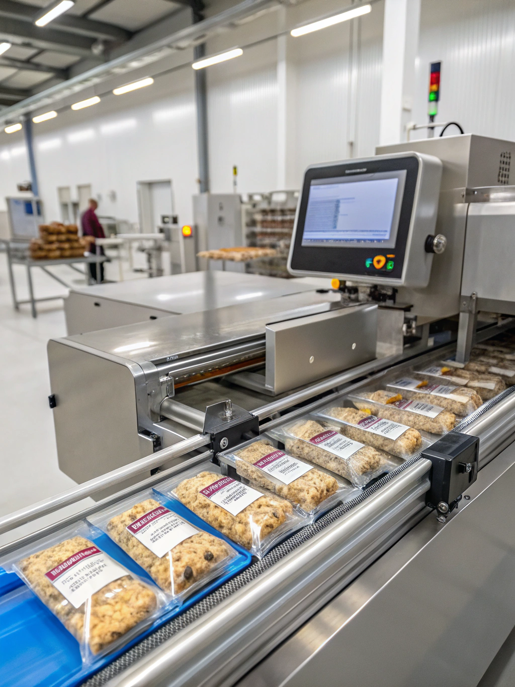 Robotic snack packaging system sealing pouches with high-speed precision