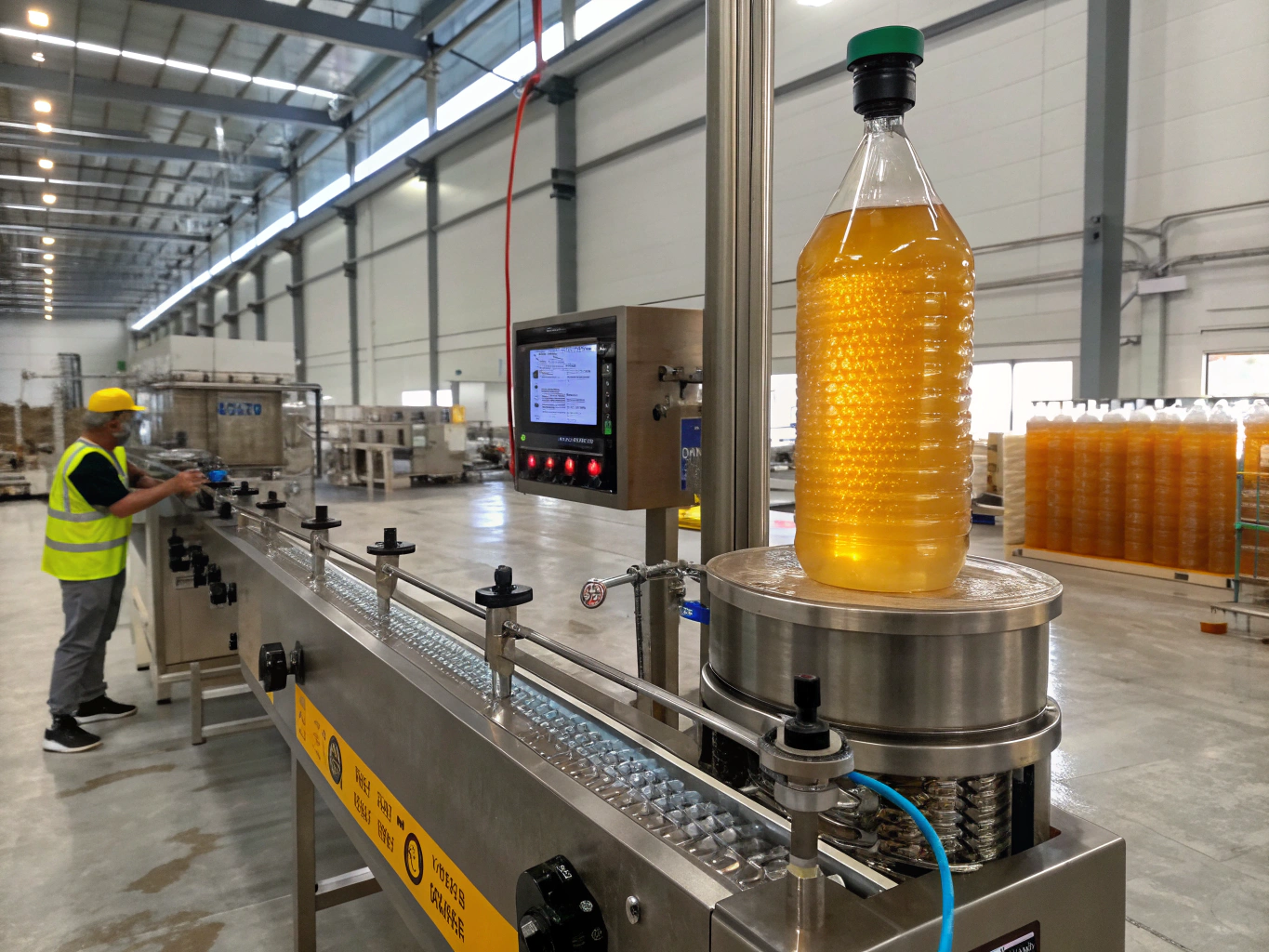 Automated high-speed liquid filling machine on production line