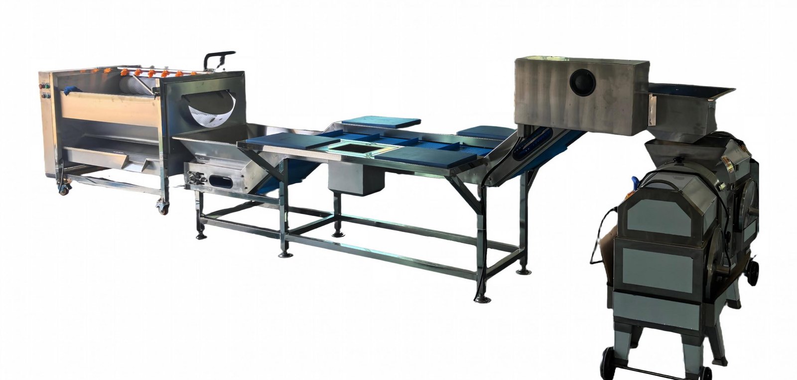 potato washing & slicing line